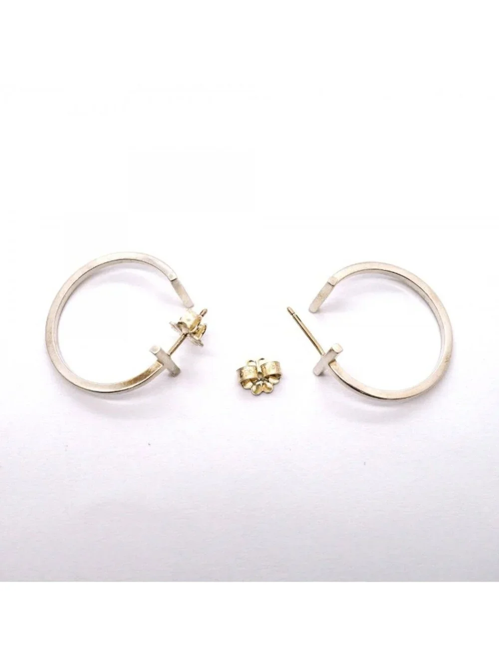 Tiffany & Co Earrings T Wire Hoop Silver